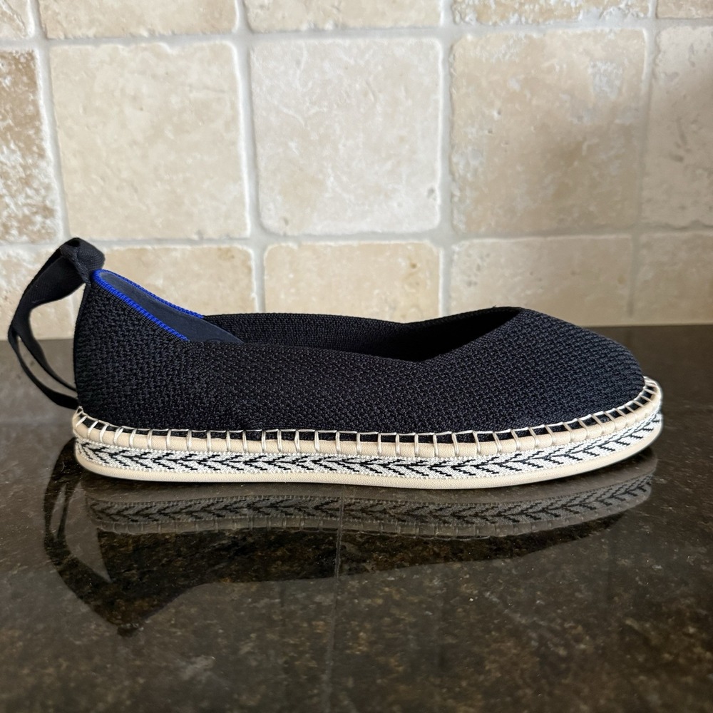 Rothy's The Espadrille‎ Black Lace Up Shoes Excellent Condition 10.5 - Picture 3 of 12